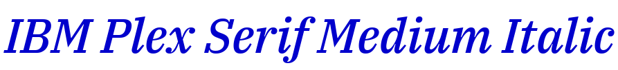 IBM Plex Serif Medium Italic police de caractère